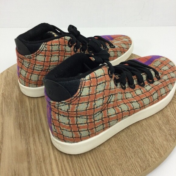 Allbirds Womens Wool Piper Mid Split Tartan Limited Edition Sneaker Shoes Size 7 - Picture 2 of 10